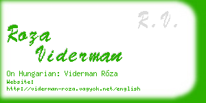 roza viderman business card